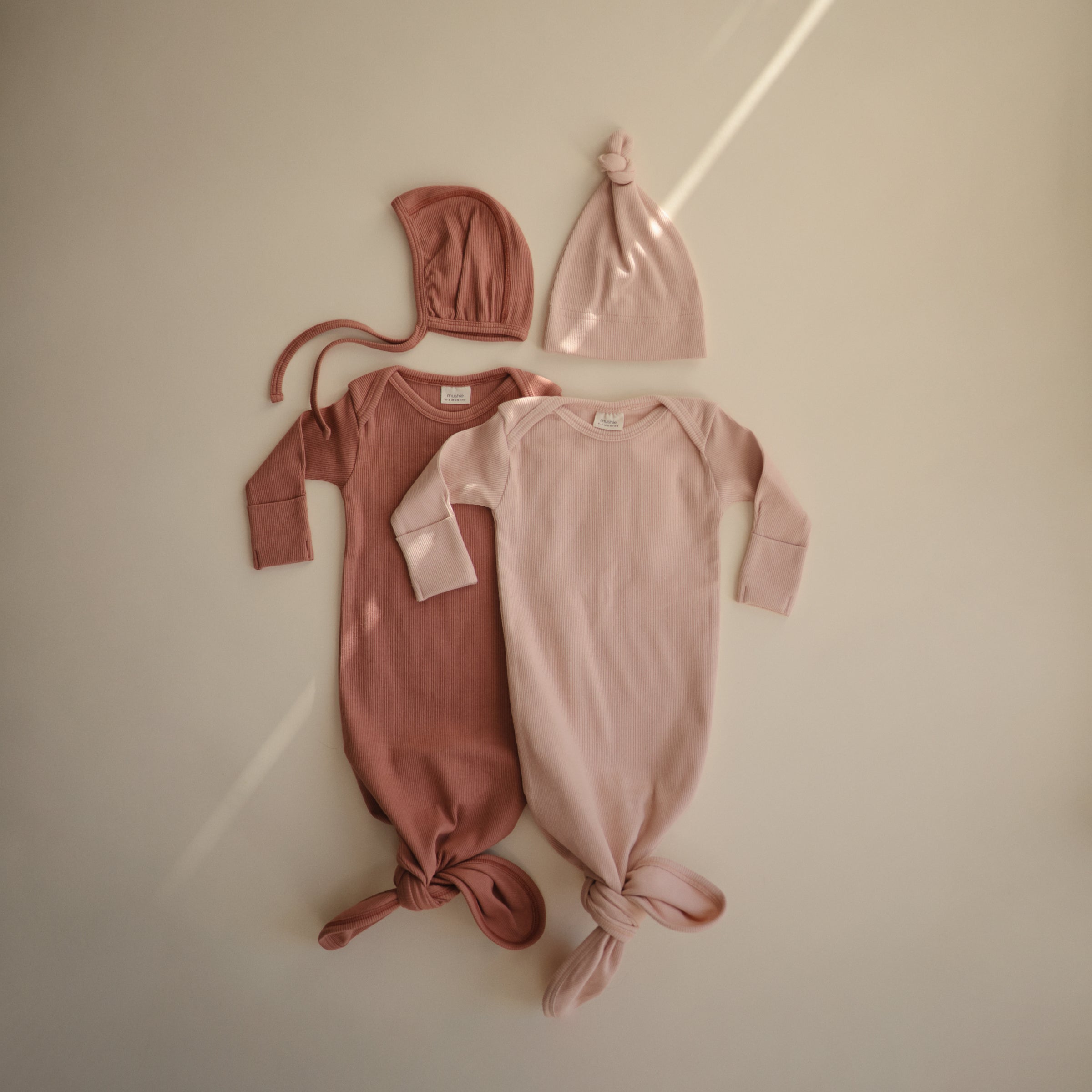 Image of Ribbed Baby Bonnet